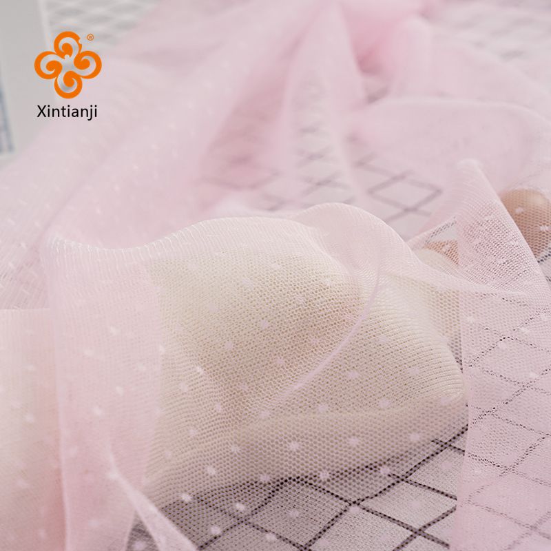 Dresses - Lace Mesh Dot Jacquard Fabric Tulle