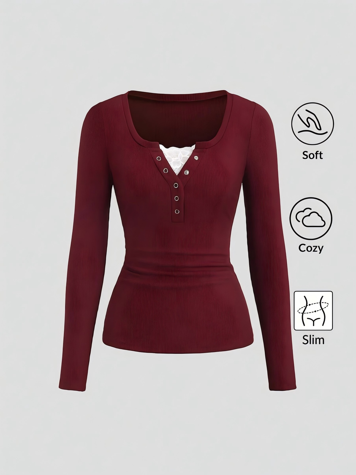 Women American Henley V Neck B - огляд і ціна Blouses