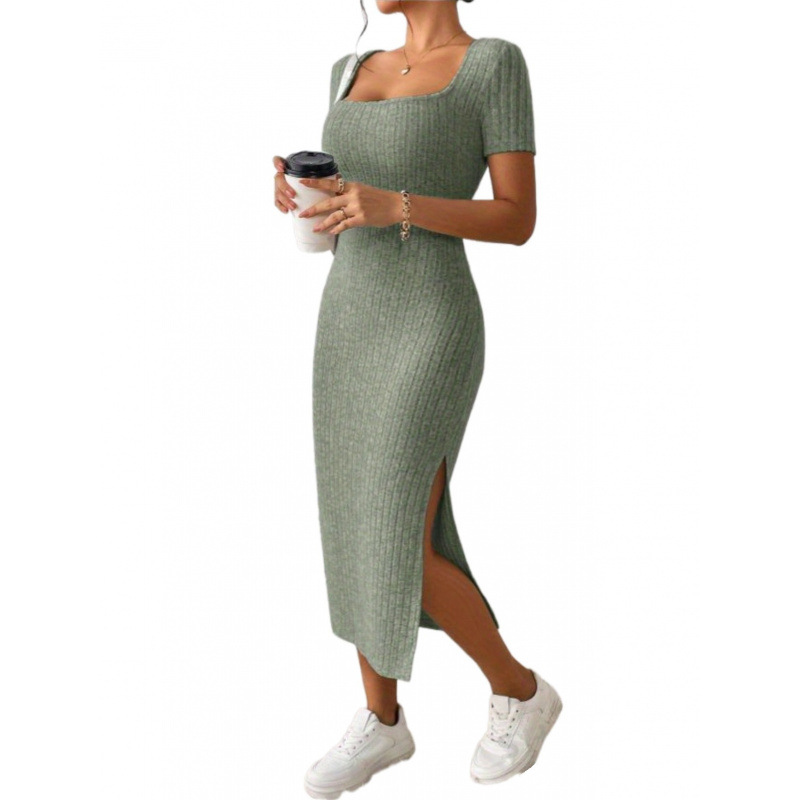 Ropa Para Mujer Vintage Ribbed - огляд і ціна Bodycon Long Sleeve Ribbed Dress