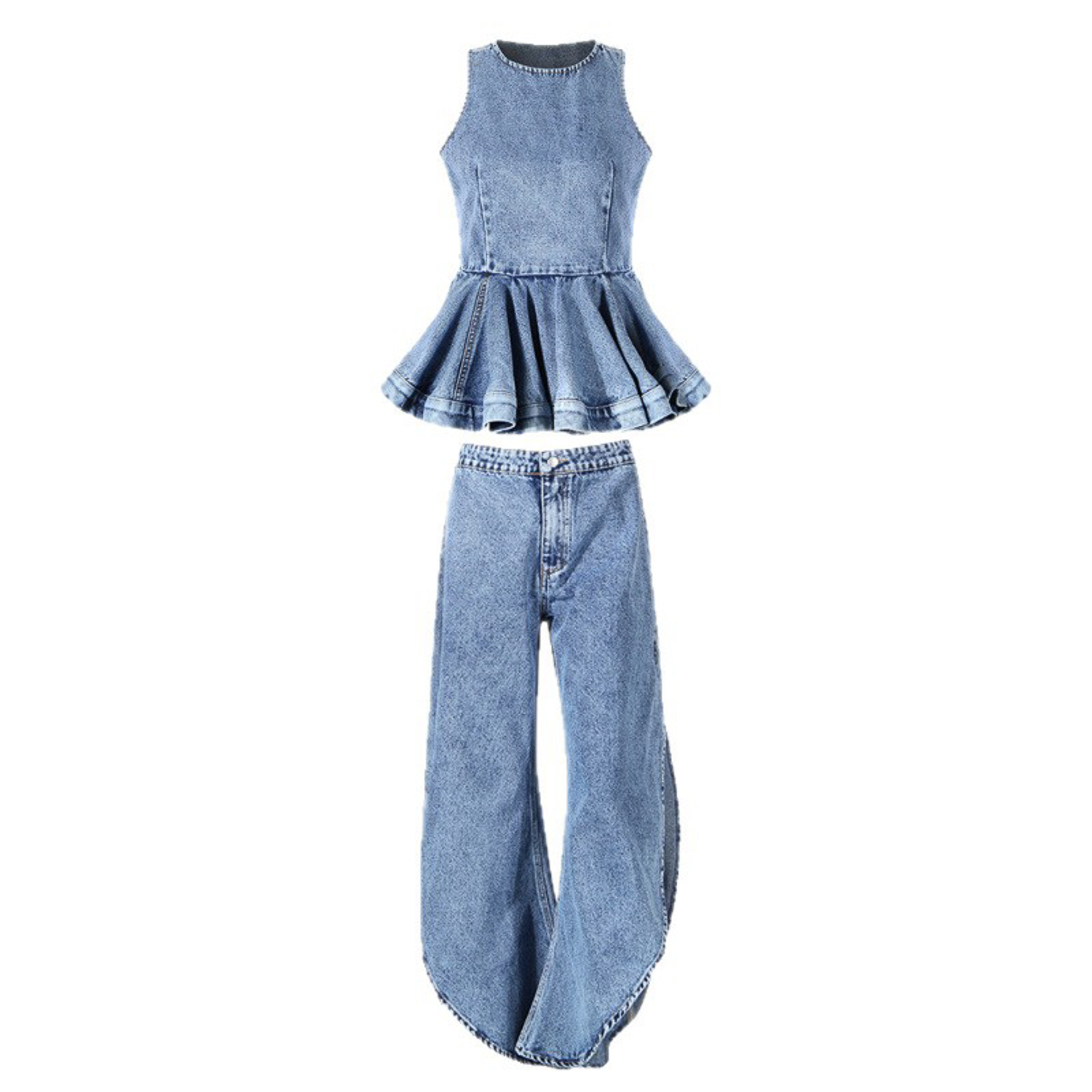 Y2K Women Denim Two Piece Outf - огляд і ціна Jeans