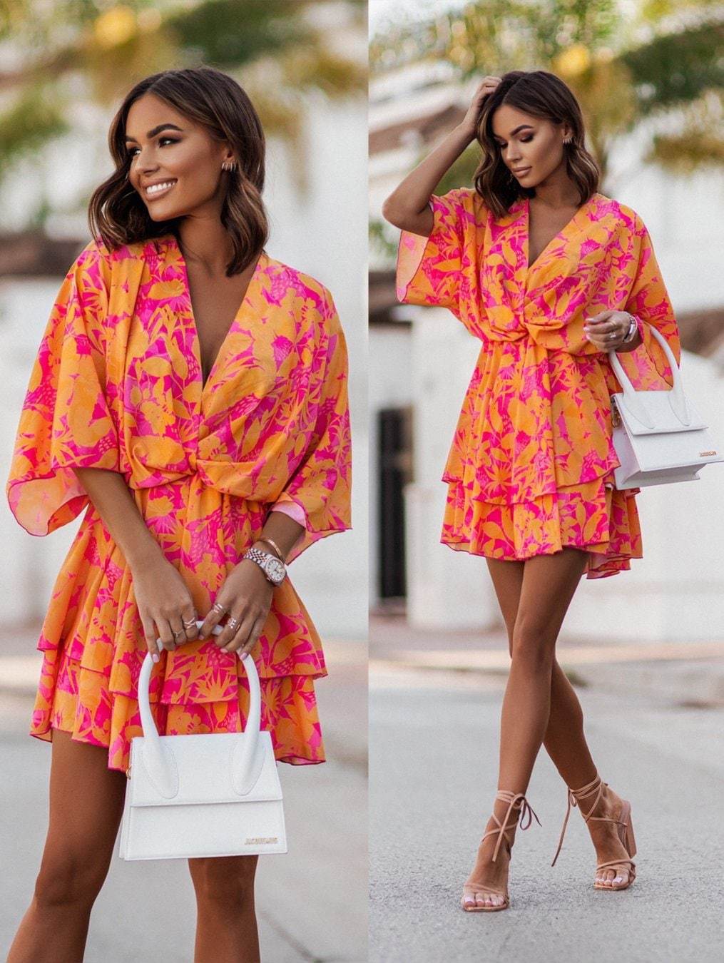 2024 New Summer Women's Mini S - огляд і ціна French Vintage Floral Midi Dress